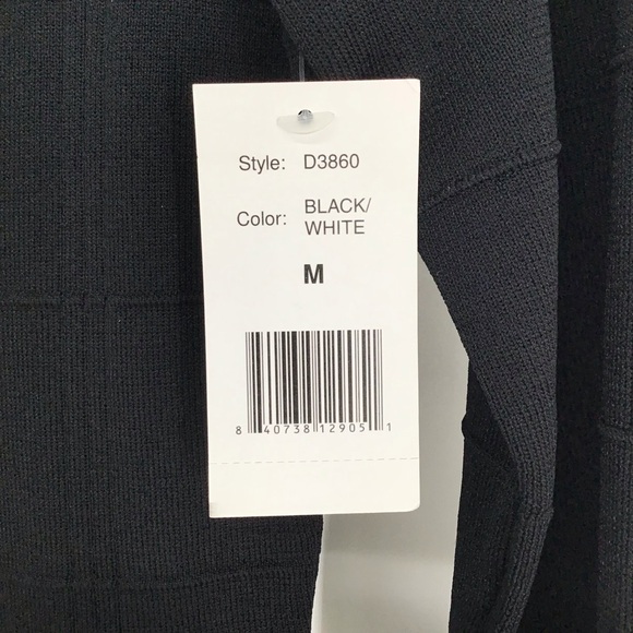 Alexia Admor Bianca Long Sleeve Fit & Flare Knit Dress Black NWT Size Medium - Picture 9 of 11